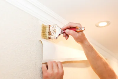 Pose de papier peint au Plessis-Dorin — revêtements muraux et toiles de verre